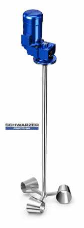 Flachgetriebe Becherrührwerk mit Staudruck-Mischprinzip